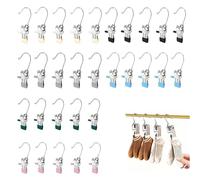 SEPWGUMD Ganci in Metallo con Clip Antiscivolo, Multicolore, 30 Pezzi