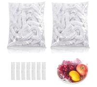 SEPWGUMD Pellicola Alimentare Monouso, Sacchetti di Conservazione Freschi, Coperchi Elastici per Alimenti, Cuffie per Alimenti Cucina, Sacchetti per Alimenti - 200 Pezzi di Sacchetti IKEA Richiudibili