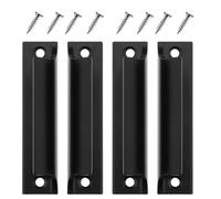 SEPWGUMD TECKI 4 Pezzi Maniglia Porta Alluminio (Nero) - per Porte Scorrevoli, a Soffietto, Interne, Balcone, Finestra Schermo e Mobili