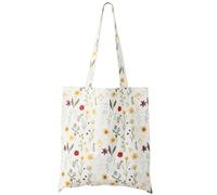SEPWIK Borsa tote da donna, in tela di cotone, riutilizzabile, per scuola, shopping, spiaggia, spesa, borse per la spesa, serie Scandihome, bianco, Large