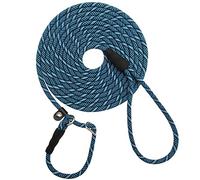 SEPXUFORE Guinzaglio riflettente lungo antiscivolo per cani, anti-soffocamento, 4,5 m/6,1 m/9,6 m/15,2 m, guinzaglio per addestramento per cani di taglia media e piccoli animali domestici (6,1 m, blu)