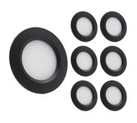 Sepzlly 12V Campervan Incastrato LED 3W Montare Luci A Soffitto Lumini Macchie Luce Bianca Fredda 6000K Dimmabili per T4 T5 Caravan Barca Yacht Camper Cabina Sotto Armario Nero Cri 92+ Set di 6