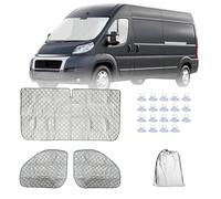 Sepzlly Parasole per parabrezza auto per Fiat Ducato, camper, termometri interni, oscuranti, protezione UV, copertura per parabrezza per Peugeot Boxer e Citroën Jumper 2006-2025