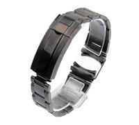 SEQLTWFC Cinturini for orologi 904L da 20 mm e 21 mm compatibili con Rolex SUBMARINER DAYTONA da uomo con chiusura pieghevole, bracciale in acciaio inossidabile massiccio.(Noir,21mm)