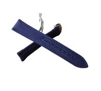 SEQLTWFC Cinturini for orologi Nuovo cinturino for orologio con fondo in pelle tela da 20 mm compatibile con fibbia pieghevole Omega Seamaster 300 Planet-Ocean cinturino in nylon(Blue Blue line)