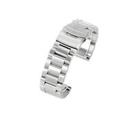 SEQLTWFC Cinturino for orologio in acciaio inossidabile compatibile con Panerai Diesel Luminox Impermeabile a prova di sudore Comodo cinturino for orologio da uomo 22 24 26mm(Steel,22mm)