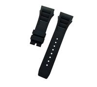 SEQLTWFC Cinturino for orologio in gomma naturale impermeabile morbido e colorato da 25 mm * 20 mm compatibile con il cinturino for orologio Richard Mille(Noir,25mm Black buckle)