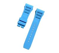 SEQLTWFC Cinturino for orologio in gomma naturale impermeabile morbido e colorato da 25 mm * 20 mm compatibile con il cinturino for orologio Richard Mille(Sky blue,25mm Black buckle)
