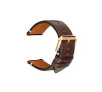SEQLTWFC Cinturino for orologio in vera pelle 18mm 20mm 22mm 24mm Compatibile con Garmin Huawei Samsung Galaxy Uomo Donna Cinturino a sgancio rapido(Coffee G Buckle,22mm)