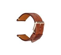 SEQLTWFC Cinturino for orologio in vera pelle 18mm 20mm 22mm 24mm Compatibile con Garmin Huawei Samsung Galaxy Uomo Donna Cinturino a sgancio rapido(Brown RG Buckle,23mm)