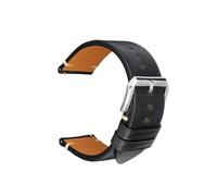SEQLTWFC Cinturino for orologio in vera pelle 18mm 20mm 22mm 24mm Compatibile con Garmin Huawei Samsung Galaxy Uomo Donna Cinturino a sgancio rapido(Black S Buckle,23mm)
