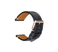 SEQLTWFC Cinturino for orologio in vera pelle 18mm 20mm 22mm 24mm Compatibile con Garmin Huawei Samsung Galaxy Uomo Donna Cinturino a sgancio rapido(Black RG Buckle,20mm)