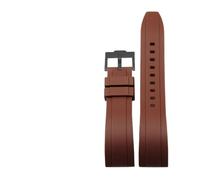 SEQLTWFC Cinturino in caucciù fluoro di qualità compatibile con Rolex Tudor cinturino nero verde 20mm 22mm cinturino sportivo con barra a molla a sgancio rapido(Brown black clasp,22mm)