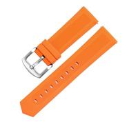 SEQLTWFC Cinturino in gomma Tag Heuer compatibile con cinturini for orologi Seiko 18mm 20mm 22mm 24mm Nero Blu Oranger compatibile con qualsiasi accessorio for cinturini for orologi(Orange silver clas