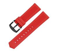 SEQLTWFC Cinturino in gomma Tag Heuer compatibile con cinturini for orologi Seiko 18mm 20mm 22mm 24mm Nero Blu Oranger compatibile con qualsiasi accessorio for cinturini for orologi(Red black clasp,18