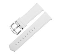 SEQLTWFC Cinturino in gomma Tag Heuer compatibile con cinturini for orologi Seiko 18mm 20mm 22mm 24mm Nero Blu Oranger compatibile con qualsiasi accessorio for cinturini for orologi(White silver clasp