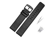SEQLTWFC Cinturino in pelle compatibile con cinturino for orologi Citizen BM8475/AW0015-08E/AW0010 20mm 22mm cinturino marrone nero con fibbia in acciaio(Black black clasp,22mm)