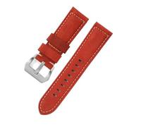 SEQLTWFC Cinturino in pelle compatibile con cinturino Panerai Crazy Horse in pelle di mucca, cinturino sportivo da uomo, 20 mm, 22 mm, 24 mm, 26 mm(Red,24mm)