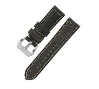 SEQLTWFC Cinturino in pelle compatibile con cinturino Panerai Crazy Horse in pelle di mucca, cinturino sportivo da uomo, 20 mm, 22 mm, 24 mm, 26 mm(Gray,26mm)