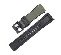 SEQLTWFC Cinturino in resina e gomma adatto for Casio GA2000 Prg-600 Prg-650 PRW-6600, cinturino sportivo impermeabile, accessori for orologi(Amry Green,PRW-6600)