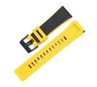 SEQLTWFC Cinturino in resina e gomma adatto for Casio GA2000 Prg-600 Prg-650 PRW-6600, cinturino sportivo impermeabile, accessori for orologi(Black Yellwe,Prg-650)