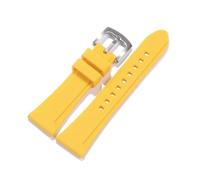 SEQLTWFC Cinturino in silicone compatibile con Panerai SUBMERSIBLE PAM 441, cintura compatibile con Rolex, morbido elastico, 22 mm, 24 mm, 26 mm, accessori per cinturino sportivo (giallo, 26 mm, Black