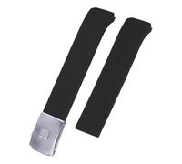 SEQLTWFC Cinturino in silicone compatibile con Tissot 1853 Tengzhi T-Touch originale T013 cinturino in gomma for orologio T047T081T33 accessori for bracciale da uomo 20 mm 21 mm(Black silver,20mm)