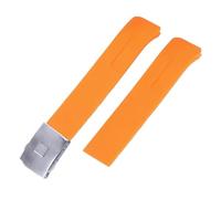 SEQLTWFC Cinturino in silicone compatibile con Tissot 1853 Tengzhi T-Touch originale T013 Cinturino in gomma T047T081T33 Cinturini impermeabili neri arancioni(Orange-silver,20mm)