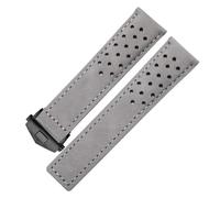 SEQLTWFC Cinturino in vera pelle compatibile con cinturini for orologi da uomo TAG Heuer con fibbia pieghevole da 20 mm, 22 mm, 24 mm, in pelle di mucca grigia, nera e marrone.(Gray black,22mm)