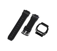 SEQLTWFC Cinturino modificato compatibile con Casio G-Shock DW-5600/5000/5030 GW-M5610 G-5600 GLX-5600 Sostituisci gli accessori for cinturini in silicone in resina(Glossy black,5600)