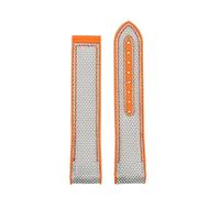 SEQLTWFC Compatibile con cinturini for orologi Omega Seamaster 300 Speedmaster cinturino in silicone a grana di carbonio 20mm 21mm 22mm cinturini for orologi in gomma con estremità curva(Khaki-orange,