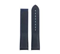 SEQLTWFC Compatibile con cinturini for orologi Omega Seamaster 300 Speedmaster cinturino in silicone a grana di carbonio 20mm 21mm 22mm cinturini for orologi in gomma con estremità curva(Blue,21mm gol