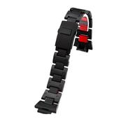 SEQLTWFC Compatibile con cinturino Casio G-SHOCK GA-2100 DW5600 DW-6900 GW-M5610/B5600 Cinturino for orologio sportivo da uomo in plastica nera(Black red)
