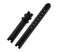 SEQLTWFC Compatibile con cinturino Gucci in pelle bovina con tacca GC catena YA141401 YA141501 cinturino da donna in morbida pelle di vitello 12x4mm 14x4mm 14x5mm(Black-no buckle,14x5mm)