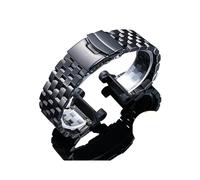 SEQLTWFC Compatibile con il cinturino in acciaio inossidabile modificato Casio 5635 GRB200 GR-B200, cinturino da polso in metallo da uomo, accessori for braccialetti(76 Black)