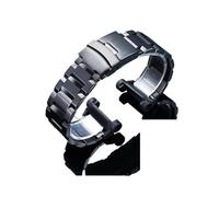SEQLTWFC Compatibile con il cinturino in acciaio inossidabile modificato Casio 5635 GRB200 GR-B200, cinturino da polso in metallo da uomo, accessori for braccialetti(3107 Black)
