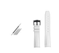 SEQLTWFC Compatibile con Rolex Omega X Swatch Joint MoonSwatch Constellation cinturino in gomma sportivo impermeabile 20 mm Curvedor cinturino for orologio morbido BAND(White silver clasp)