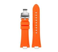 SEQLTWFC Compatibile con Tissot 1853 cinturino in silicone T137.407 T137.410 PRX cinturino for orologio Super Player in gomma da uomo 26 * 12mm estremità di smontaggio rapido(Orange folding clasp)