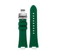 SEQLTWFC Compatibile con Tissot 1853 cinturino in silicone T137.407 T137.410 PRX cinturino for orologio Super Player in gomma da uomo 26 * 12mm estremità di smontaggio rapido(Green folding clasp)