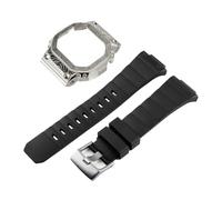 SEQLTWFC DW5600 GA2100 Kit Modificato Compatibile con Cinturino Casio DW-5600 DW-5610 GA2100 GA2110 Uomo, Cinturino Retro intagliato in Acciaio Inossidabile, Cassa in Metallo, 5600, Acetato, Nessuna