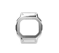 SEQLTWFC Set DW-H5600 in acciaio inossidabile compatibile con Casio DW-H5600, cinturino in metallo modificato da uomo in acciaio inossidabile, set con cassa in argento, oro e nero(Silver-Watch Case)