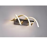 SEQUENCE APPLIQUE LED 22W 2800lm, 2300+3000+4000K SPIRALE METALLO OTTONE E NERO CON REGOLAZIONE INTENSITA' E TEMPERATURA DI COLORE DELLA LUCE CON INTERRUTTORE H. 47CM