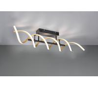 SEQUENCE PLAFONIERA LED 41W 5000lm, 2300+3000+4000K SPIRALE METALLO OTTONE E NERO CON REGOLAZIONE INTENSITA' E TEMPERATURA DI COLORE DELLA LUCE CON INTERRUTTORE L. 90CM