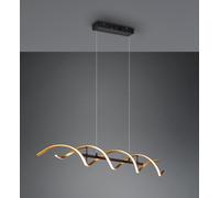 SEQUENCE SOSPENSIONE LED 41W 5000lm, 2300+3000+4000K SPIRALE METALLO OTTONE E NERO CON REGOLAZIONE INTENSITA' E TEMPERATURA DI COLORE DELLA LUCE CON INTERRUTTORE L. 105CM