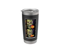 Sequenza di immagini del volto di un mostro zombie Halloween Bicchiere termico in acciaio inox doppia parete