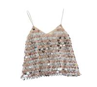 Sequestro Crop Top Beach Festival Rave Party V Neck Scintilla