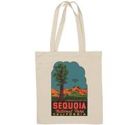 Sequoia National Park California General Sherman Tree Borsa tote in cotone naturale bianco
