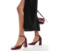 SEQWL - Levante - Sandali con tacco largo in similpelle PU rossi-Rosso 39