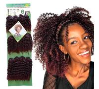 Ser Mulher AMANDA - Extension a tessitura - capelli ricci stile Afro- Matasse Capelli Ricci Afro (T1B-BURG Red Degradee)