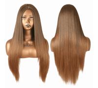 Ser Mulher ANNABELLE Parrucca Front Lace Capelli lunghi e lisci, aspetto Naturale, resistente al calore. (T1b-27 Castano degradee)